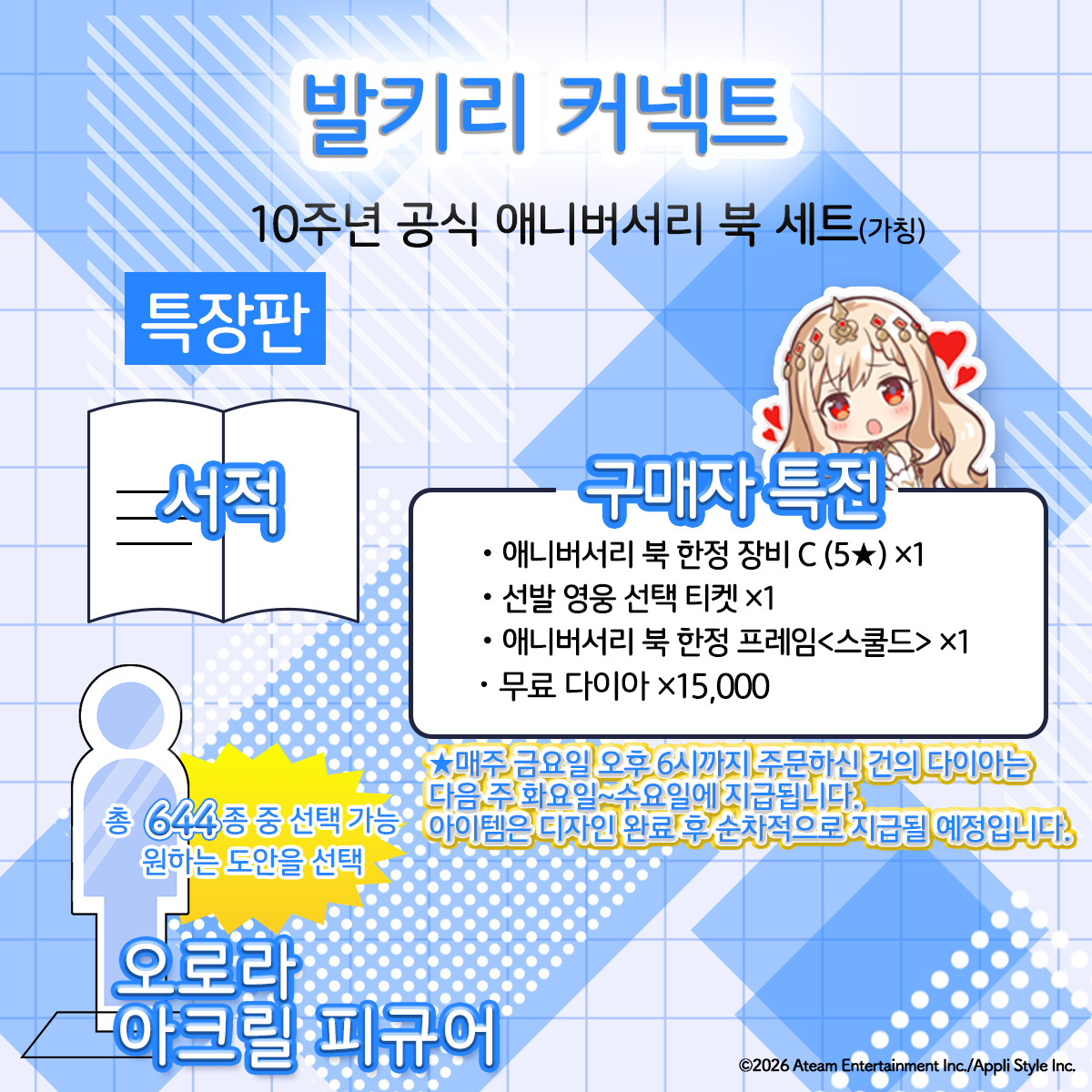 [2차 예약판매][특장판] 발키리 커넥트 10주년 공식 애니버서리 북 세트 (가제)